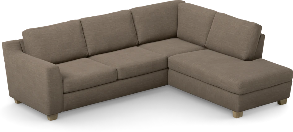 Friday - 2,5-sits soffa med divan höger - Brun