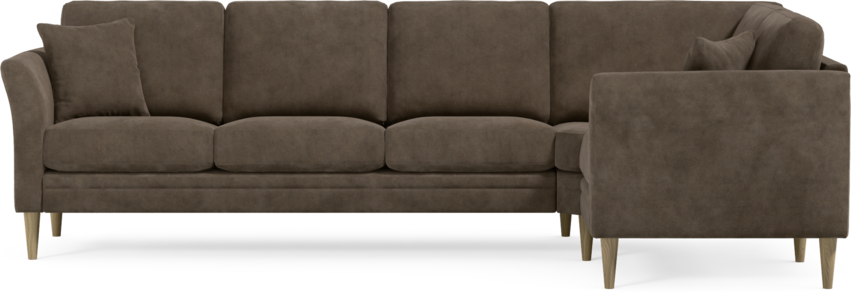 Eden - Hörnsoffa, 3+1-sits - Brun