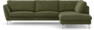 Madison Lux - 3-sits soffa med divan höger - Grön
