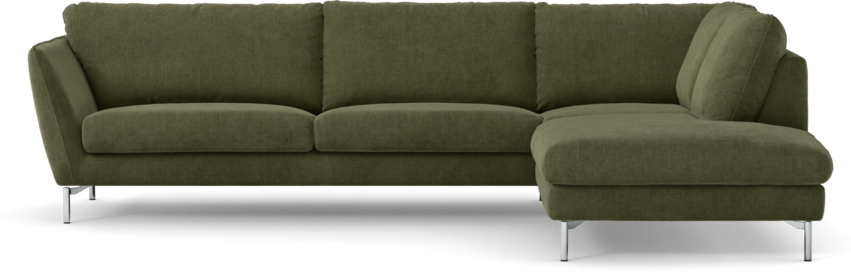 Madison Lux - 3-sits soffa med divan höger - Grön