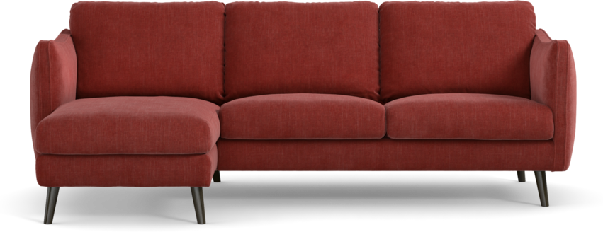 Madison Lux - 2-sits soffa med schäslong vänster - Rosa