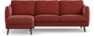 Madison Lux - 2-sits soffa med schäslong vänster - Rosa