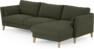 Winston - 3-sits soffa med schäslong, vändbar - Grön