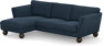 Madison Lux - 2-sits soffa med schäslong vänster - Blå