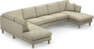 Eden - 3-sits soffa med divan vänster och schäslong höger - Beige