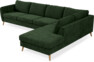 County - 3-sits soffa med divan höger - Grön