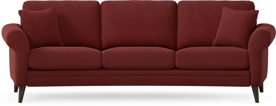 Eden - 3-sits soffa svängd - Röd