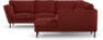 Madison Lux - Hörnsoffa med schäslong höger - Röd