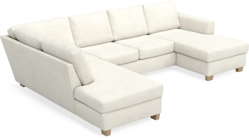 Friday - 3-sits soffa med divan vänster och schäslong höger - Vit
