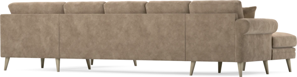 Eden - 3-sits soffa med schäslong vänster och divan höger - Beige