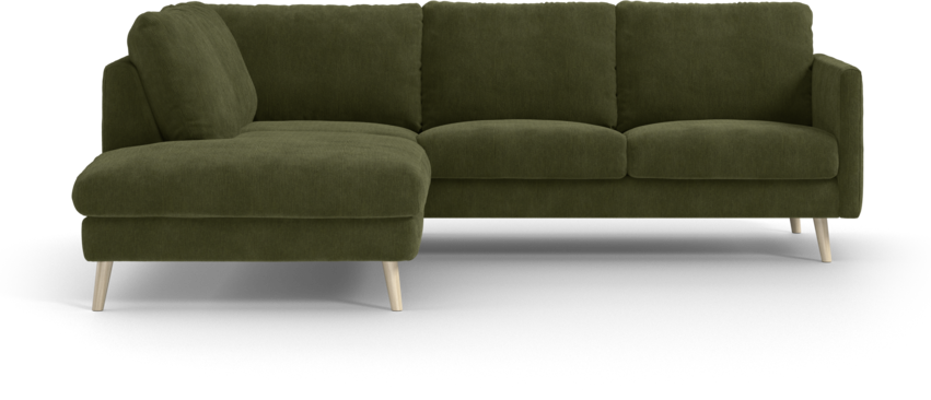 Madison Lux - 2-sits soffa med divan vänster - Grön