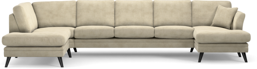 Eden - 3-sits soffa med divan vänster och schäslong höger - Beige
