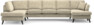 Eden - 3-sits soffa med divan vänster och schäslong höger - Beige