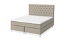 Sleep Delux - Kontinentalsäng, dubbelsäng med bäddmadrass Sleep Delux vit - Beige