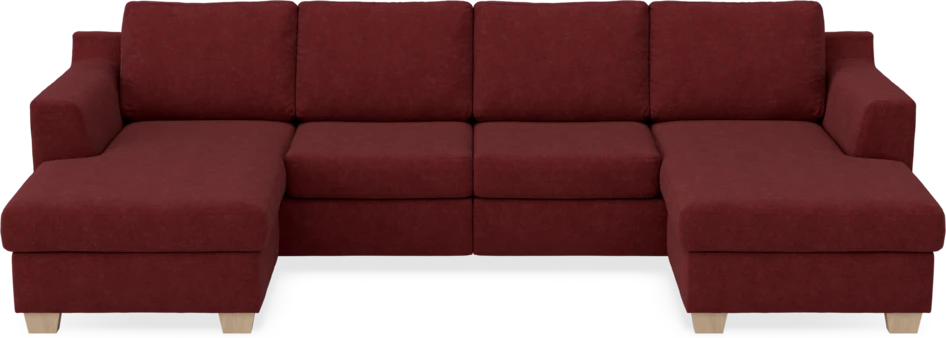 Friday - 2-sits soffa med två schäslonger - Rosa