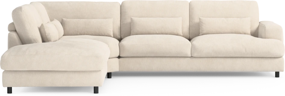 Noma - 3-sits soffa med divan vänster - Vit