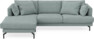 Harper - 3-sits soffa XL med schäslong vänster - Grön
