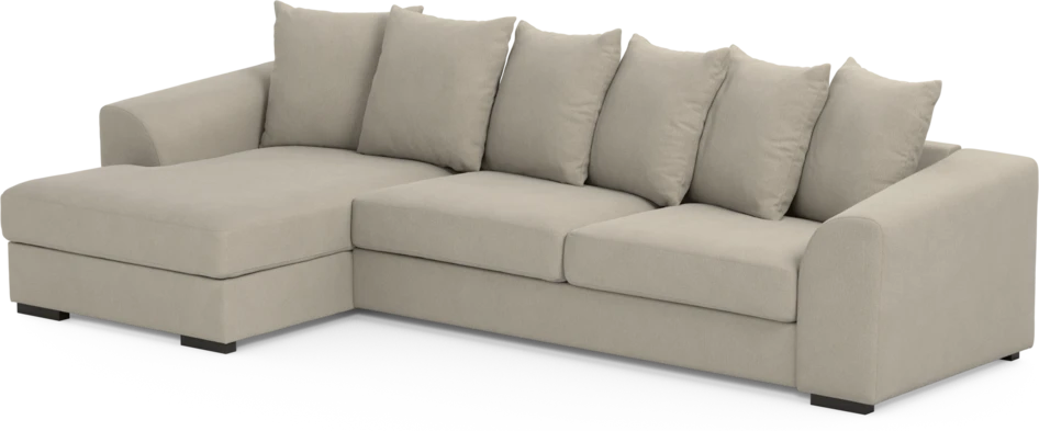 Town - 3-sits soffa med schäslong vänster - Grå