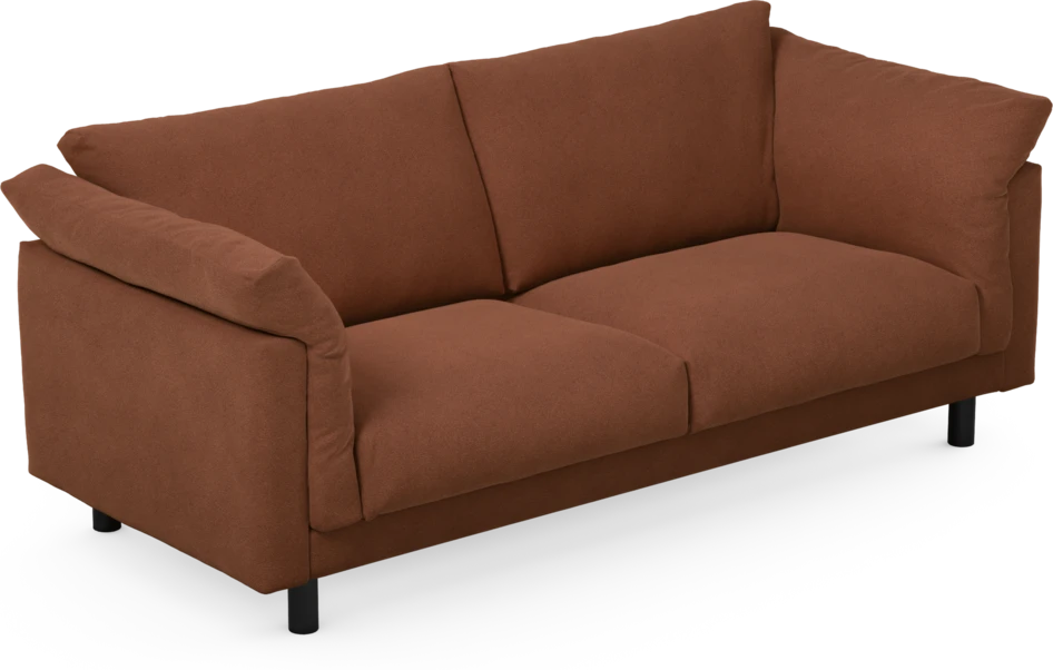 Cherrie - 2,5-sits soffa, fast klädsel - Orange