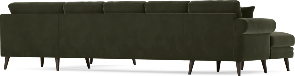 Eden - 3-sits soffa med schäslong vänster och divan höger - Grön