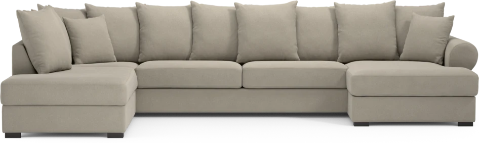 Town - 3-sits soffa med divan vänster och schäslong höger - Grå