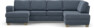 Friday - 3-sits soffa med schäslong vänster och divan höger - Blå