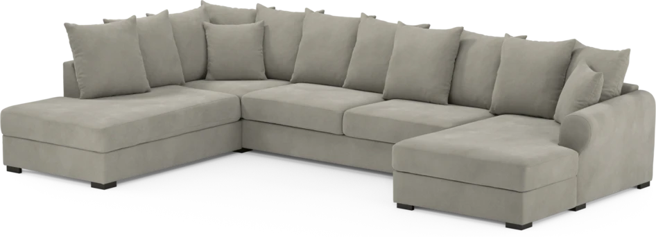 Town - 3-sits soffa med divan vänster och schäslong höger - Grå