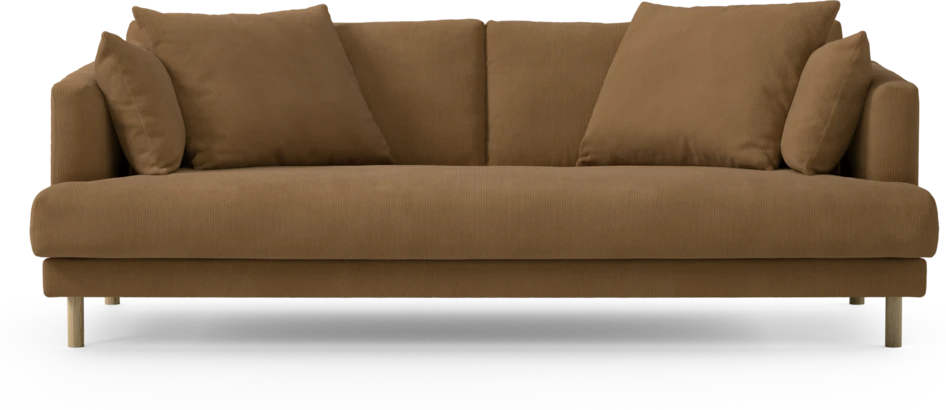 Harper - 3-sits soffa, hel dyna - Gul