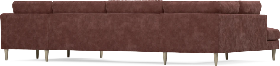 Bridge - 3-sits soffa med divan vänster och schäslong höger - Röd
