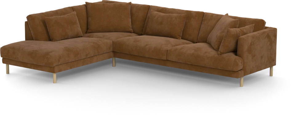 Harper - 3-sits soffa med divan vänster - Orange