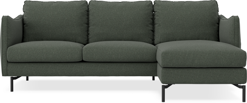 Madison - 2-sits soffa med schäslong höger - Grön