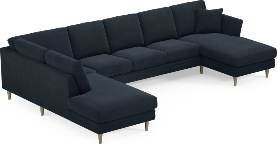 Eden - 3-sits soffa med divan vänster och schäslong höger - Blå