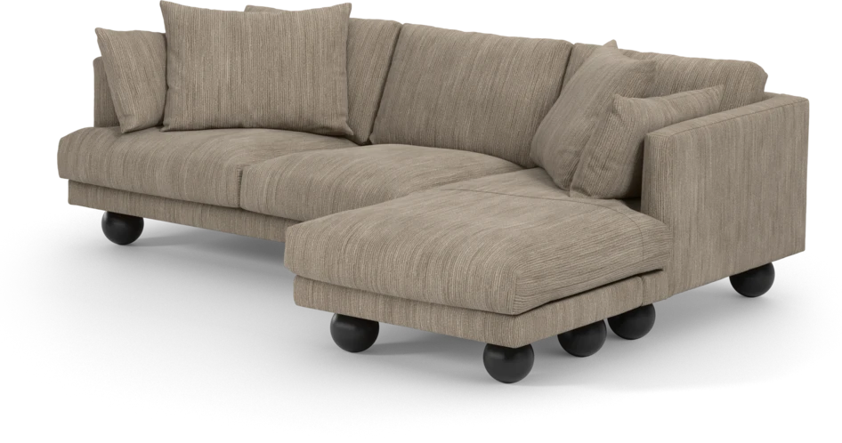 Harper - 4-sits med schäslong höger  - Beige