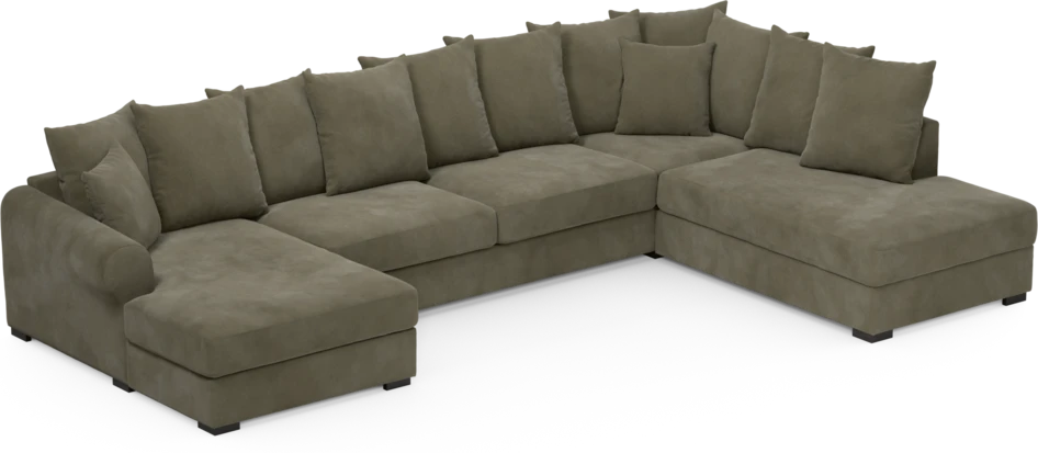 Town - 3-sits soffa med divan höger och schäslong vänster - Grön