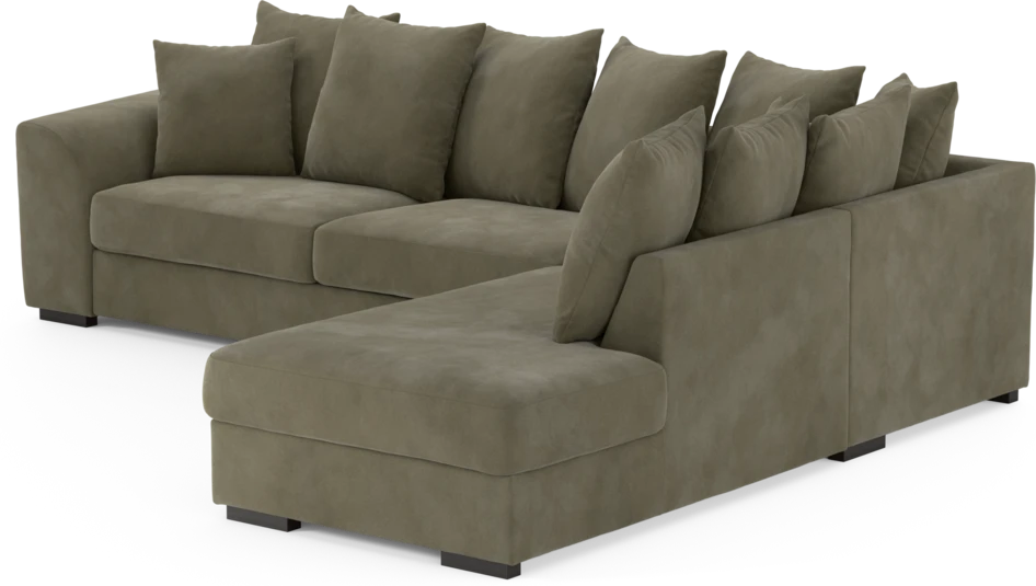 Town - 3-sits soffa med divan höger - Grön