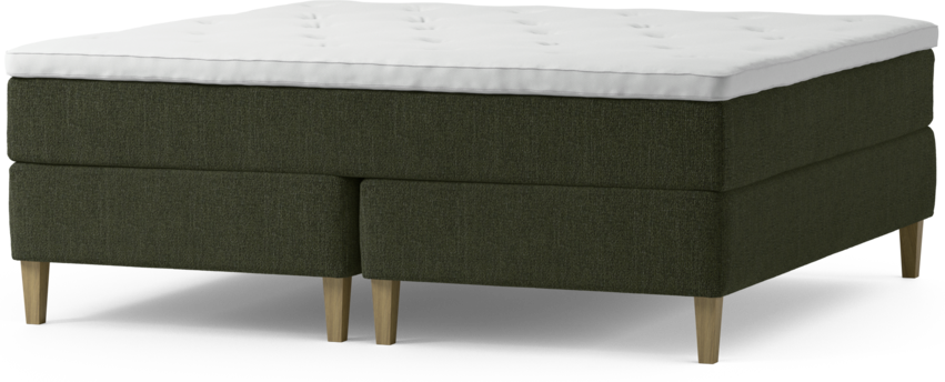 Delux Exclusive - Kontinentalsäng, dubbelsäng med bäddmadrass och sängben