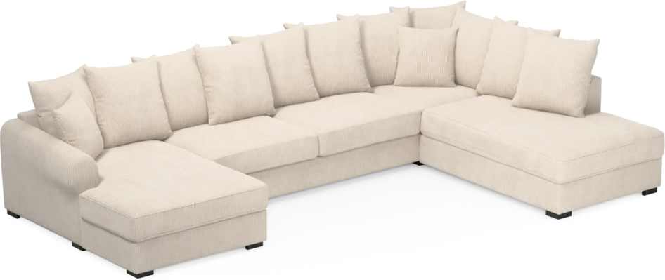 Town - 3-sits soffa med divan höger och schäslong vänster - Vit
