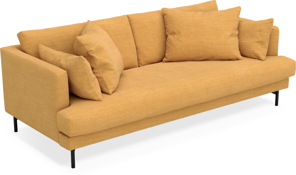 Harper - 3-sits soffa, hel dyna - Gul