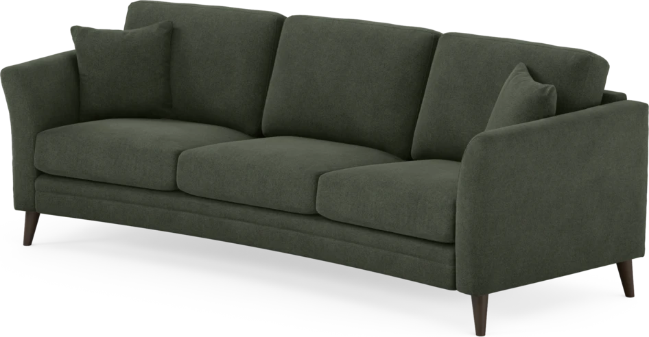 Eden - 3-sits soffa svängd - Grön