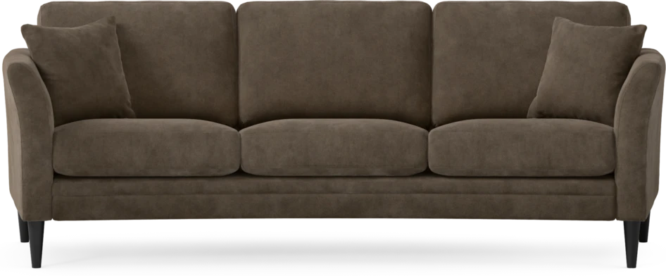 Eden - 3-sits soffa svängd - Brun