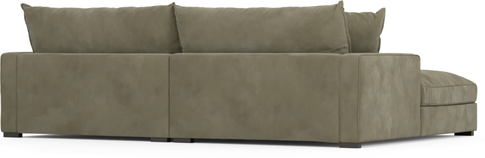Rossi - 2-sits soffa med schäslong XL vänster - Grön