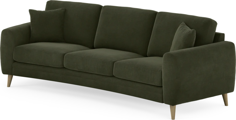 Eden - 3-sits soffa svängd - Grön