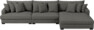 Rossi - 4-sits soffa med schäslong XL höger - Grå