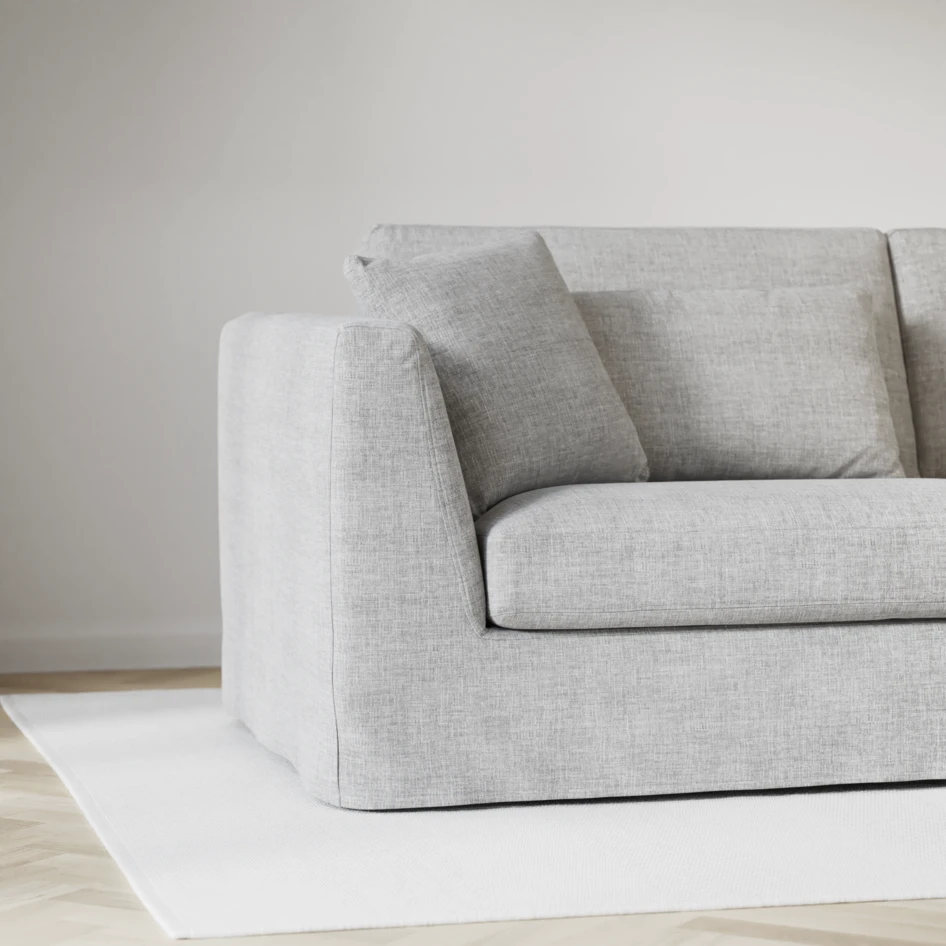 Willow - 3-sits soffa med divan höger, med kappa - Grå