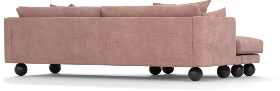 Harper - 4-sits med schäslong XL vänster - Rosa