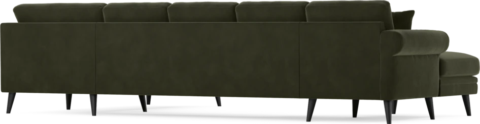 Eden - 3-sits soffa med schäslong vänster och divan höger - Grön