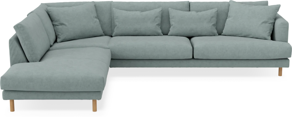 Harper - 3-sits soffa med divan vänster - Grön