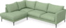 Impression Delux - 3-sits soffa med divan vänster - Grön