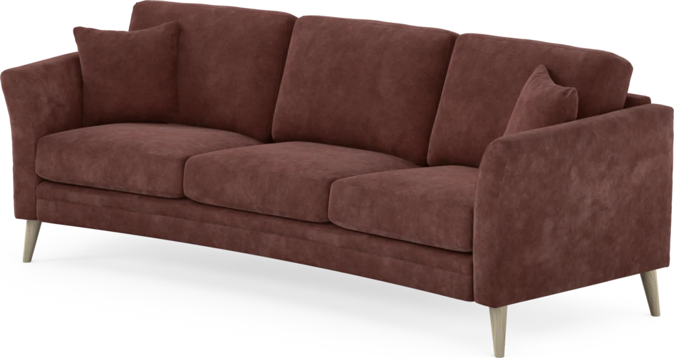 Eden - 3-sits soffa svängd - Röd