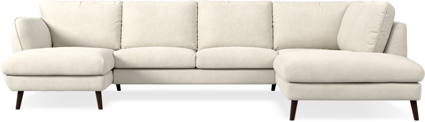 Madison Lux - 2-sits soffa med schäslong vänster och divan höger - Vit